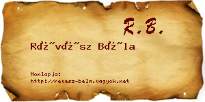 Révész Béla névjegykártya